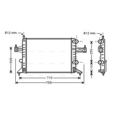 Radiator For Opel Corsa C 1.0 AVA 1300236 1300250 1300334 24445161 25555161