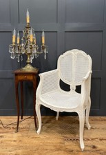 A Vintage French Bergere Caned Armchair
