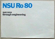 NSU Ro 80 UK Market Car Sales