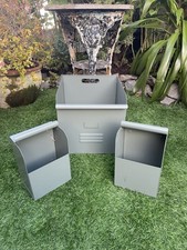 Set Of 3 IKEA REJSA Storage Box Metal Bin Green 1 Large 2 Mediums 