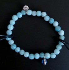 Tateossian Amazonite Beaded Steel Evil Eye Bracelet BNIB