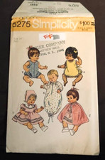 VTG`72  Simplicity 5275 Doll