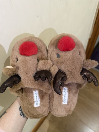 Reindeer christmas slippers - reindeer,