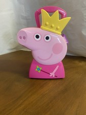 Peppa Pig Princess Carry Case Storage Toy Box – Pink & Yellow – Clean Inside