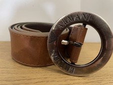 Emporio Armani Brown Leather Belt Made in Italy 555736/42