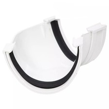 POLYPIPE - 117mm x 75mm -  Deepflow Gutter - White - Angle/Corner 135°