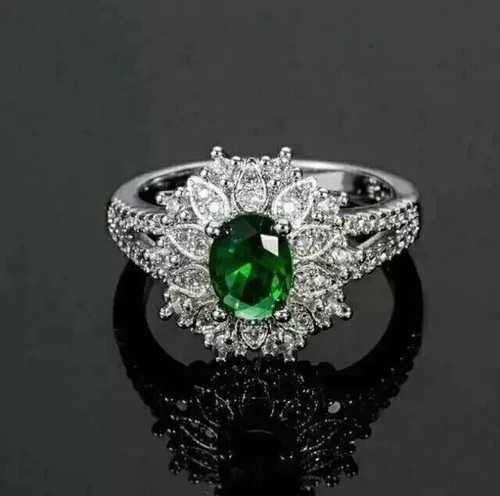 14k white gold plated - plated, 2ct
