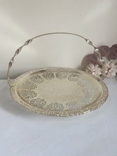 Vintage silver plated cake