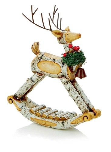 Wooden look rocking - look, christmas