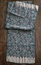 Jaeger Silk Scarf Green Brown