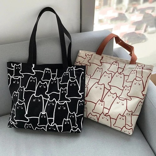 Women canvas tote bag cute - women’s,