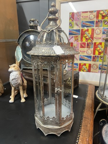 Glass lantern holder - glass,