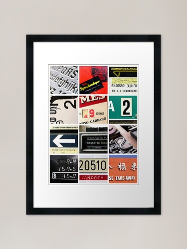 Found type framed art - found,