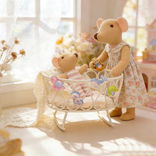 Doll house cot cradle 6 - cot/cradle, 1/6