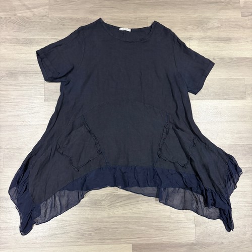 Made italy linen silk top - linen,