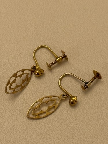 Vintage 9ct gold screw back