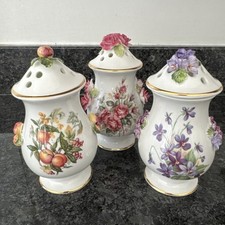 Royal Stratford Scented Garden Pot Pourri Peach , Sweet Violet , Roses VGC