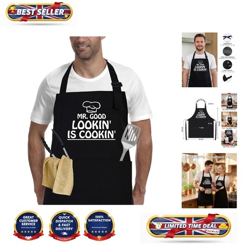 Unique black apron for - unique, men