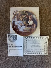 Scott Gustafson Plate Collection Goldilocks And The Three Bears Box Certificate