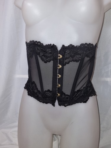 Gorgeous black boned waspie - black,
