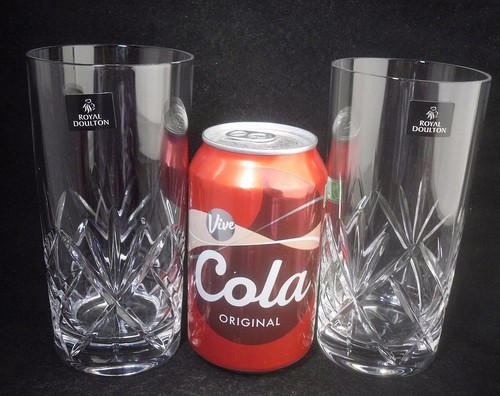 Pair royal doulton crystal - pair,
