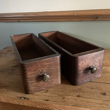 Pair Of Singer 1920s wooden Treadle Sewing Machine Drawers