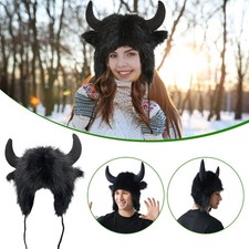 Bison Hat Plush Earflap Hat