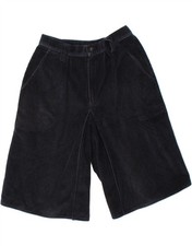 VINTAGE Womens Corduroy Shorts IT 42 Medium W28  Navy Blue Cotton NN05