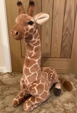 LARGE SITTING GIRAFFE SOFT TOY HEIGHT 70cm