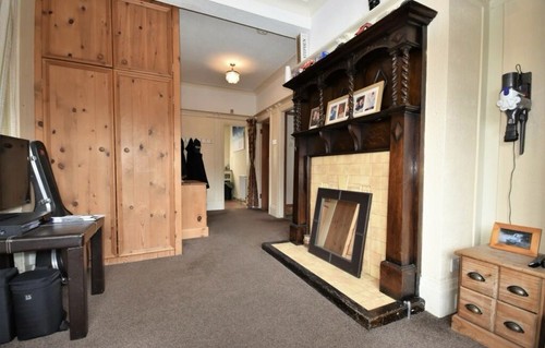 Large victorian wooden fire - wooden,