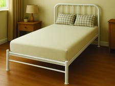MB | Buster White Metal Bed