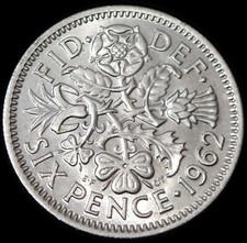 Pence 1962 elizabeth ii - elizabeth,