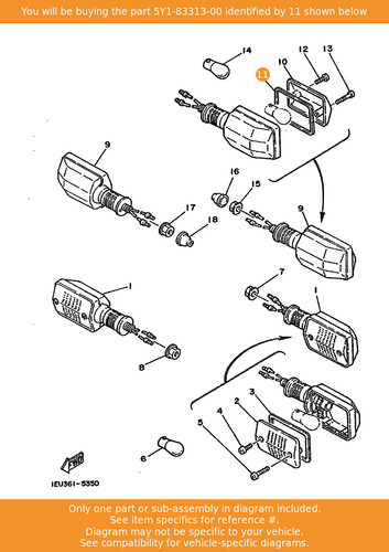 Yamaha gasket flasher lens - gasket,,