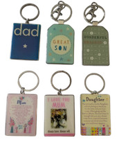 Keyring Best Dad Son Grandad Mum Daughter Metal Metallic Birthday Christmas Gift