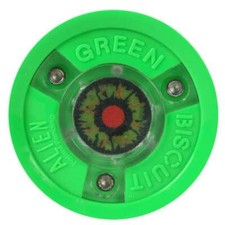 Green Biscuit Puck  Off Ice