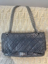 Chanel 2.55 Large size Black Authentic with authenticity card  