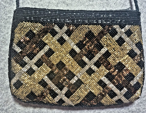 Vintage beaded delill - beaded, purse