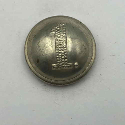 Textured number one button - one,