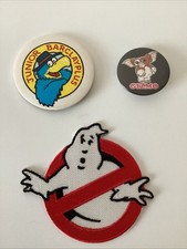 Vintage Gizmo + Junior Barclayplus Barclays Bank Badges + Ghostbusters Patch