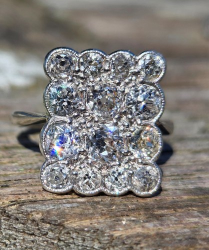 Old cut diamond panel cluster - old,