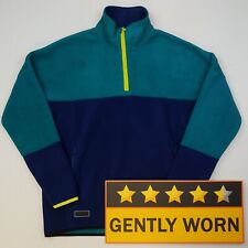 Superdry Men Sweatshirt FLEECE 1/4 Zip Warm Cozy Relaxed Turtle Polar SMALL Blue