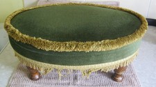 Sherborne Footstool Green Wooden Legs.  