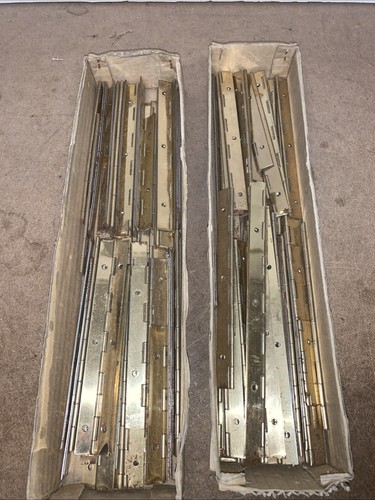 Brass piano hinges large - hinges,