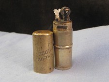 ANTIQUE BRASS PETROL POCKET LIGHTER PARR UL  SOUTH AFRICA GIFTS & COMFORTS FUND