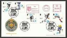 2006 FOOTBALL SET OF 6 SG2628/SG2633 ON FDC WITH COVENTRY SP/HS AND METER MARK