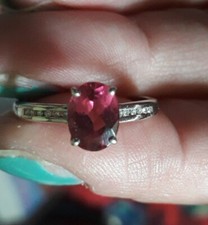 Shimoyo Rubellite Ring Gems TV Gemporia Collectors item, Rare CLARITY  18k WG