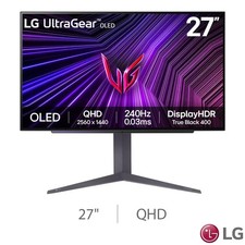 LG UltraGear 27 Inch QHD 240Hz OLED Gaming Monitor, 27GS95QE-B