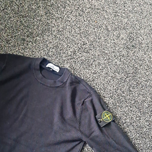 Stone island black crew - island,