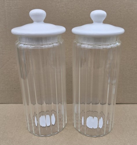 Set ribbed ceramic lidded - of, 2