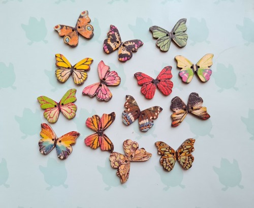 Mixed butterfly wooden - mixed,